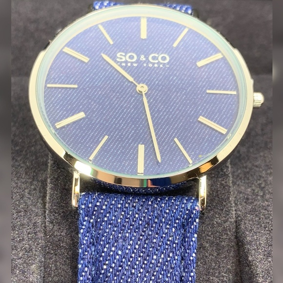 So & Co Blue Denim Watch J154P33 NWT - Picture 8 of 8